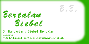 bertalan biebel business card